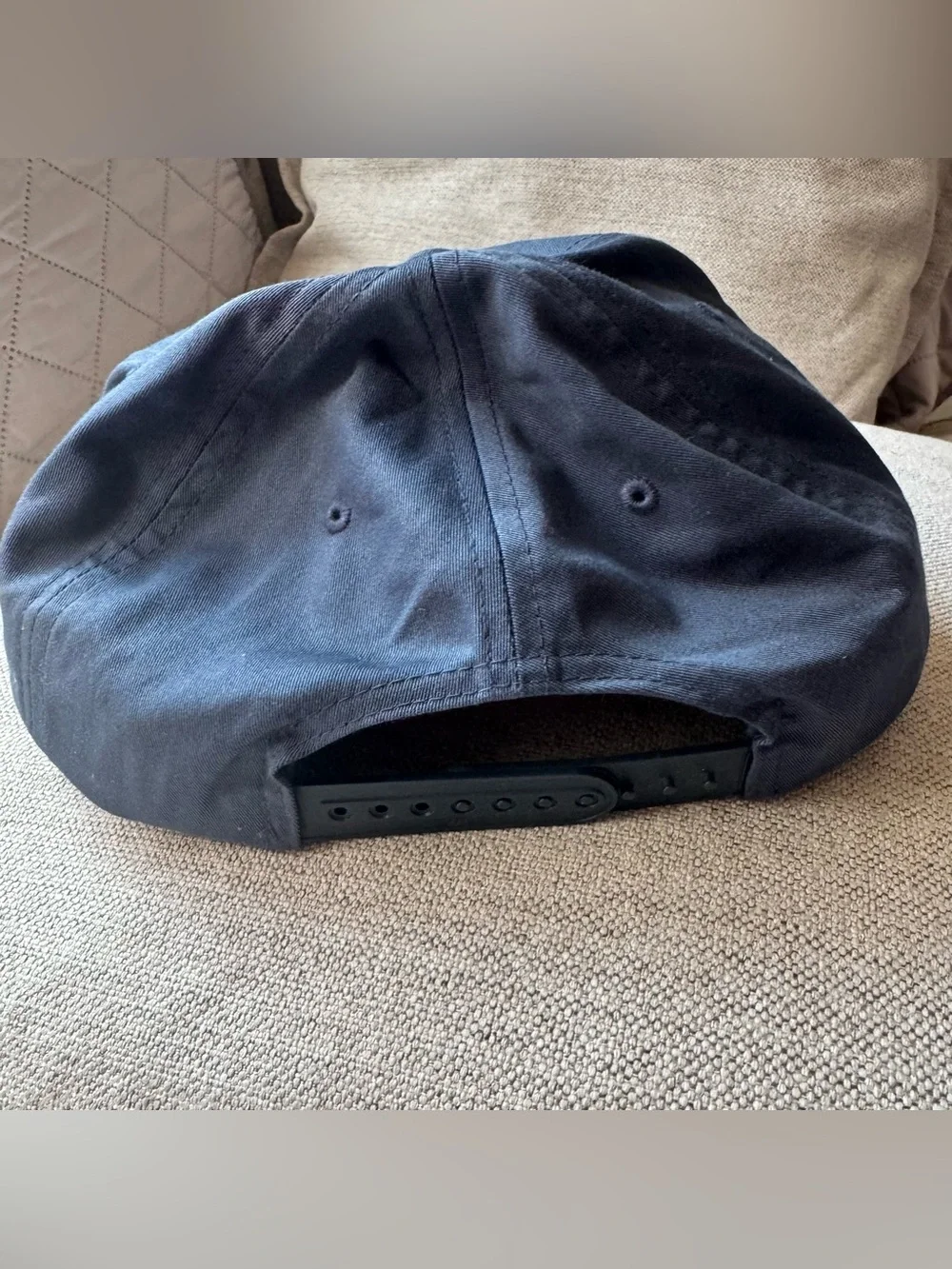 The Classic Navy Five-Panel Cap with White Embroidered Logo